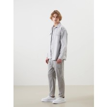 LC Waikiki Gri Standart Kalıp Gabardin Erkek Pantolon