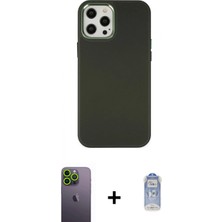 İlk El Grup Pilelistore™ iPhone 12 Pro Max Kılıf Çekirdek Çizgi - Siyah Joko Magic 5d Cam + Neon Fosforlu Kamera Lens - Yl