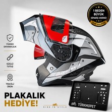 Mh Sports Çene Açılır Güneş Vizörlü Kask + Plakalık