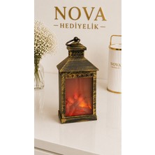 Novahediyelik Gece Lambası Pilli Şömine Görünümlü - 23 x 10 cm