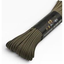 Mg Ropes Bileklik ve Outdoor Polyester Paracord Ip 4 mm 660 Lb 30 Metre Siyah Çöl Desen (10 Çekirdek)