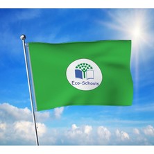 Çevre Dostu Okul - Eco Schools Bayrak Premium Raşel Kumaş 100X150 cm