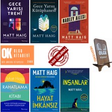 Domingo Yayınevi Matt Haig 7 Kitap Set Telefon Tutucu Hediye/ Gece Yarısı Kütüphanesi - Gece Yarısı Treni - Radley Ailesi - Insanlar