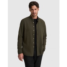 Pierre Cardin Erkek Haki Regular Fit Uzun Kollu Gömlek 50325356-VR027