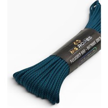 Mg Ropes Bileklik ve Outdoor Polyester Paracord Ip 4 mm 660 Lb 30 Metre Parlament Mavi Siyah Desen (10 Çekirdek)