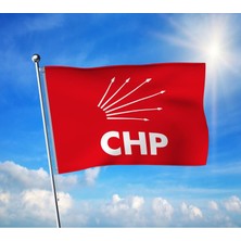 Chp (Cumhuriyat Halk Partisi) Bayrağı Premium Raşel Kumaş 100X150 cm