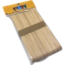 Kitabevimden Puti Ahşap Büyük Dil Çubuğu Natural 50 Li (2 Paket)