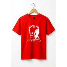 Widi Unisex 23 Nisan Mustafa Kemal Atatürk Baskılı %100 Pamuk Bisiklet Yaka Kısa Kol Çocuk T-Shirt
