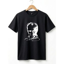 Widi Unisex 23 Nisan Mustafa Kemal Atatürk Baskılı %100 Pamuk Bisiklet Yaka Kısa Kol Çocuk T-Shirt