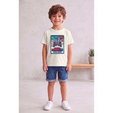 Widi Erkek Çocuk Siyah Oyun Baskılı Tişört - Level Up Temalı T-Shirt