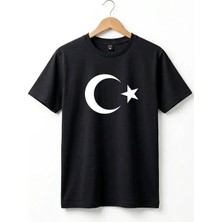 Widi Unisex Türkiye Ay Yıldız Bayrak Baskılı Regular Fit %100 Pamuk Bisiklet Yaka Kısa Kol Çocuk T-Shirt