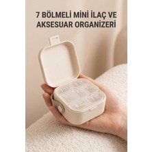 Evgereçlerim 7 Bölmeli Haftalık Tablet Kutusu Organizer Çanta Boy Mini Saklama Kutusu