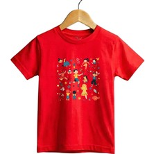 Widi Eğlenceli Çocuk Illüstrasyonlu Regular Fit %100 Pamuk Kısa Kollu Çocuk T-Shirt