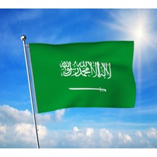 Suudi Arabistan Bayrağı Premium Raşel Kumaş 100X150 cm