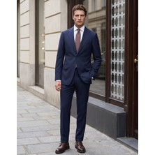 HC MEN CLASSIC Erkek Takım Elbise Comfort Fit Lacivert Düz Gabardin