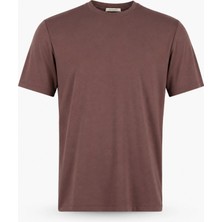 HC MEN CLASSIC Erkek Basic Tshirt Modern Fit Acı Kahverengi Bisiklet Yaka