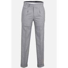 HC MEN CLASSIC Erkek Açık Gri Tek Pile Pantolon