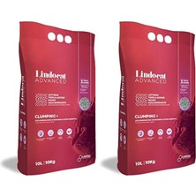 Lindocat Advanced Ekstra Güçlü Topaklanan Kokusuz Gri Kedi Kumu 10 kg (2 Paketi)