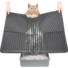 Upsky Kedi Kumu Matı, 79X61 Cm, Su Geçirmez Yıkanabilir, Büyük Kedi Tuvaleti Paspası