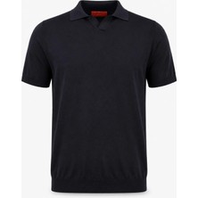 HC MEN CLASSIC Erkek Polo Yaka Tshirt Modern Fit Acı Siyah Düğmesiz