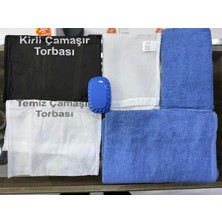 MEKOTEX Bedelli Askeri Banyo Havlu Seti Kirli Temiz Çamaşır Torbası ve Yıkama Filesi Seti