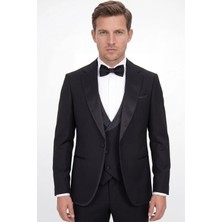HC MEN CLASSIC Erkek Siyah Mono Yaka Modern Fit Smokin Damatlık