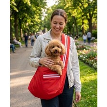 Peti Tailor Köpek Taşıma Çantası Turuncu Renk Su Geçirmez Kumaş Çıtlı Cepli Kedi Köpek Taşıma Çantası