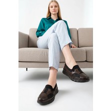 Doçka Kadın Ayak Sorunları Için Özel (Halluks Valgus) Mevsimlik Ortopedik Hakiki Düz Taban Bağcıksız Ayakkabı AE26Y/C4712