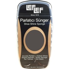 Nuri Leflef Ayakkabı ve Deri Parlatıcı Sünger Parlatıcı Depolu Deri Bakım Süngeri Siyah (10 Ml)
