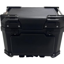 Wheelıe XT570-B 45 Litre Motosiklet Arka Çanta Siyah Su Geçirmez Abs Top Bagaj Üniversal