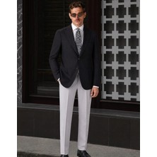 HC MEN CLASSIC Erkek Casual Ceket Modern Fit Siyah Balıksırtı Desenli