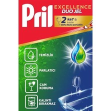 Pril Excellence Duo Jel Bulaşık Makinesi Deterjanı 900ML 50 Yıkama Yağ Çözücü
