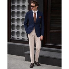 HC MEN CLASSIC Erkek Casual Ceket Modern Fit Lacivert Mono Yaka