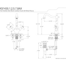 KS1430AX 10 cm Lavabo Musluğu, Mat Siyah, 6-1/2" Ağız Erişiminde