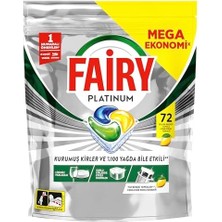 Platinum Bulaşık Makinesi Deterjanı Kapsülü/tableti 72 Yıkama Limon Kokulu