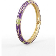 Mudanis Purple Blossom Mine Işlemeli Kelepçe Bileklik - KBL0468