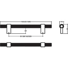 Klasik Kulp 416 mm Füme Renk