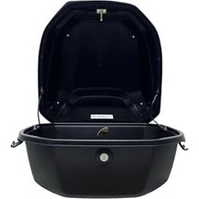 Wheelıe XT08-B 32 Litre Motosiklet Arka Çanta Siyah Parlak Su Geçirmez Abs Top Çift Kilitleme Üniversal