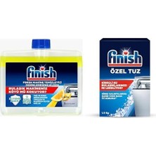 Bulaşık Makinesi Temizleyicisi Limonlu (1 x 250 Ml) ve Finish Bulaşık Makinesi Tuzu (1 x 1500 G)