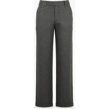 HC MEN CLASSIC Erkek Keten Pantolon Comfort Fit Yeşil Bel Yarım Lastikli