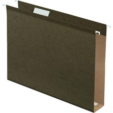 Ekstra Kapasiteli Güçlendirilmiş Askılı Dosya Klasörleri, 5 Cm, Harf Boyutu, Standart Yeşil, 1/5 Kesim, 25/bx (04152X2)