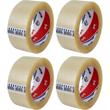 Koli Bandı 45X100 Şeffaf (Fil) En 45MM, Uzunluk Net 100 Metre, Basınca ve Gerilime Dayanıklıdır (4 Adet)