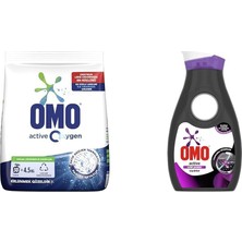 Oxygen Toz Çamaşır Deterjanı Beyazlar Için, 4.5 Kg(1) Omo Sıvı Çamaşır Deterjanı Siyahlar Için Siyahlarınızı Koruyarak En Zorlu Lekeleri Ilk Yıkamada Çıkarır 910 ml 14 Yıkama(2)