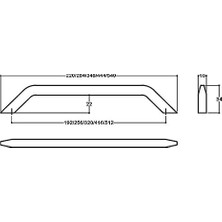 Krom Renkli 192 mm Modern Kulp