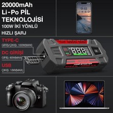 Lokithor J1000 12V 1000AMP Lifepo4 Akıllı Akü Takviye + Powerbank + LED Lamba