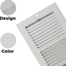 10" x 4" 2 Yollu Hava Akışı Duvar ve Tavan Kaydı Buzul Beyaz Kaplama | 4 "x 10" 2 Yönlü Hava Difüzörü | Ev Yan Duvarları ve Tavan Için Hava Delikleri | Sierra