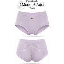 Unreal Un Real Underwear 910 Kadın Dantel Detaylı Yüksek Bel Külot 5’li Paket Karışık Renk L-Xl