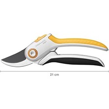 Bypass Bahçe Makası Taze Dallar ve Çalılar Için, Yapışmaz Kaplama, Çelik Bıçaklar/alüminyum Saplar, Siyah/turuncu, Plus, P531, 1057168
