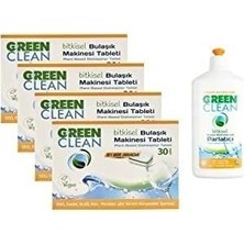 U Clean Bitkisel Bulaşık Makinesi Tableti 120LI Parlatıcı Hediyeli