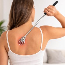 Teleskopik Sırt Kaşıma Aparatı Uzatılabilir Sırt Kaşıyıcı 20-56 cm Alüminyum Gövdeli El Şeklinde Back Scratcher Ergonomik Tutma Saplı Pratik Vücut Kaşıma Aleti Ev Ofis Seyahat Kullanımı